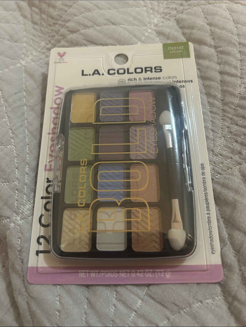 L.A. COLORS 12 Color Eyeshadow Palette - Multi-Color NWT